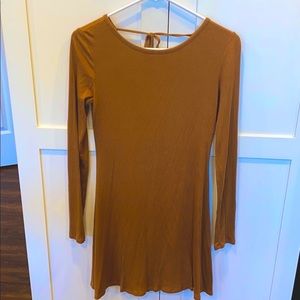 Forever 21 Brown Long Sleeve Dress